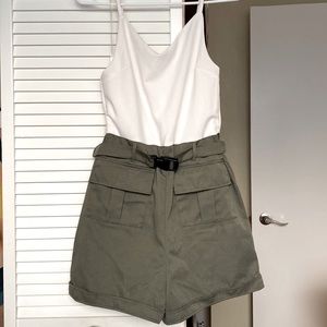 NEW V-Neck Romper with Removable Belt